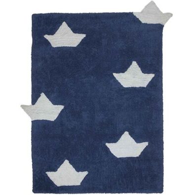 Waschbarer Teppich "Schiffe" dunkelblau Waschbarer Teppich "Schiffe" dunkelblau