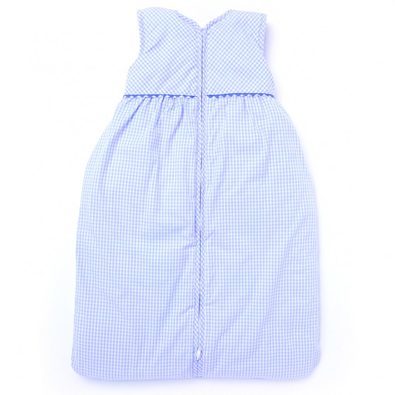 Gefütterter Schlafsack, Vichy Karo hellblau, 90cm