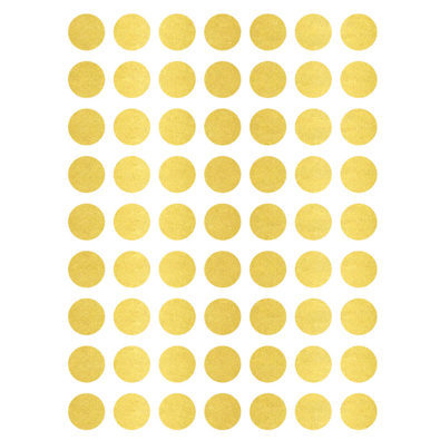 Goldene Polkadot-Stickers, 63 Stück