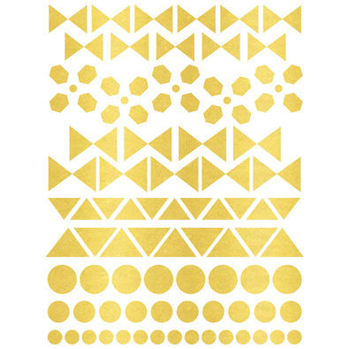 Geometrische Stickers in gold